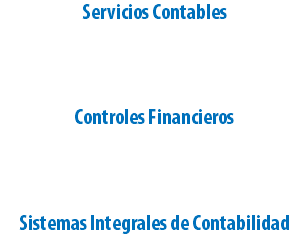 Servicios Contables Controles Financieros Sistemas Integrales de Contabilidad